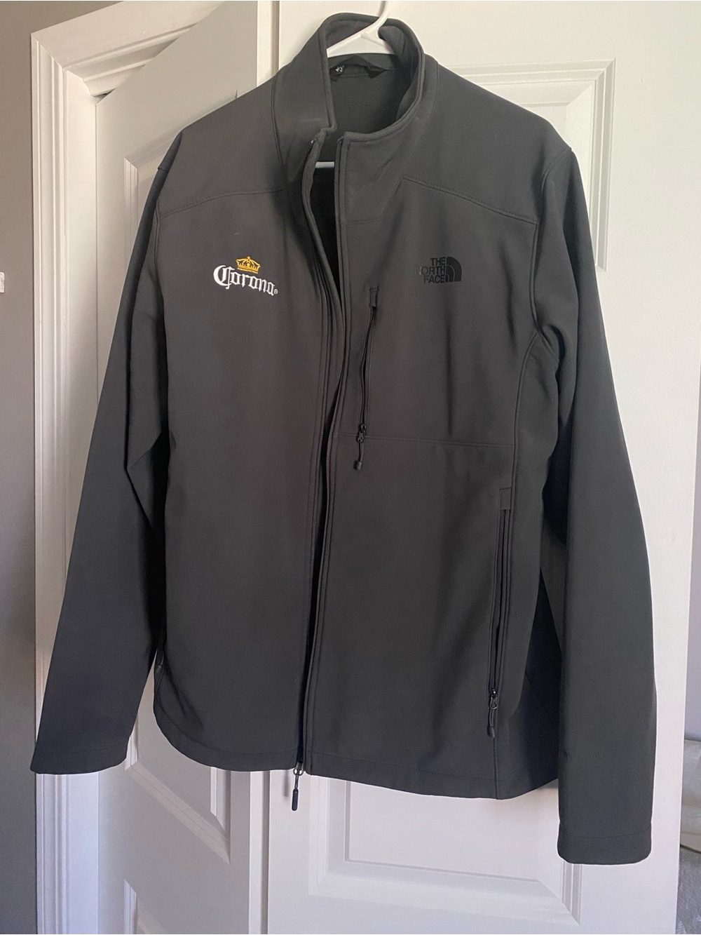The North Face Men's Charcoal Softshell Jacket with Corona Logo